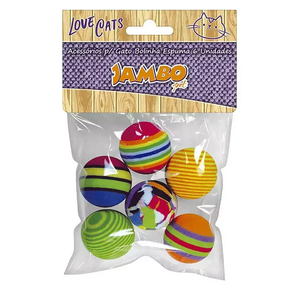 Bolinhas de Espuma para Gato Jambo 6 unidades Único