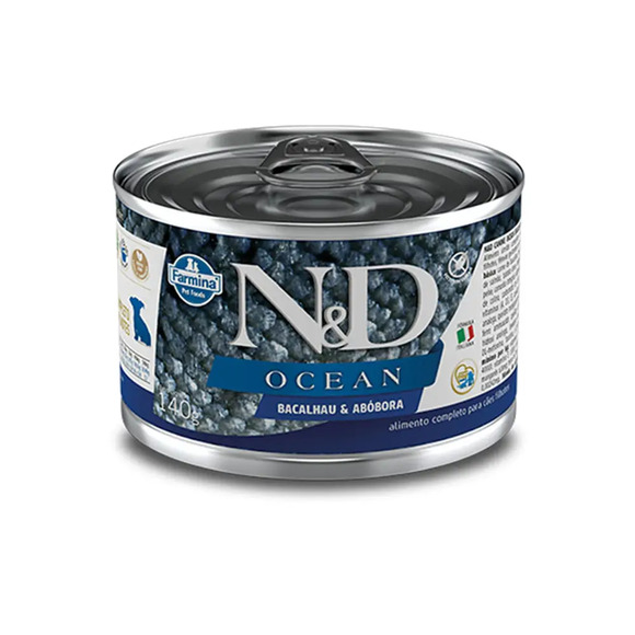 Ração Úmida N&D Ocean Cães Puppy Bacalhau e Abóbora 140 g
