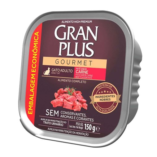 Pate Granplus Gourmet Gatos Adulto Carne 150g