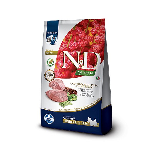 Nd Quinoa Controle De Peso Caes Adulto RaÇas Pequenas Cordeiro 800g