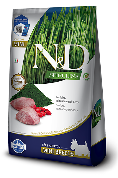 Nd Spirulina Caes Adulto RaÇas Pequenas Cordeiro 2kg