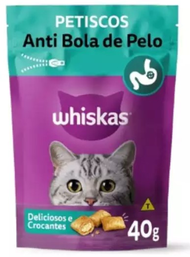 Whiskas Temptations Anti Bola De Pelo Gato Adulto 40g