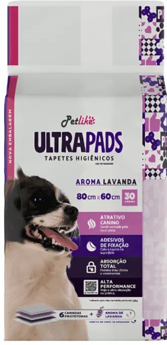 Tapete Higienico Ultra Pads Lavanda  80x60cm 30und