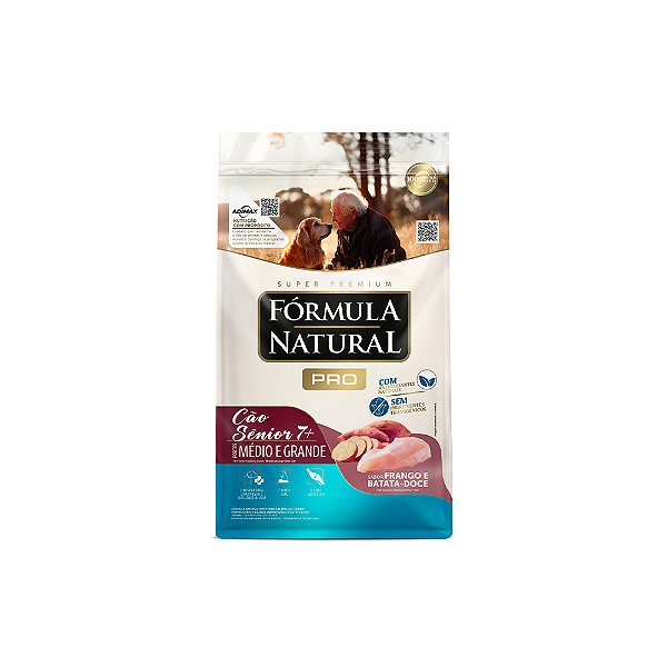 Formula Natural Pro Caes Senior +7 Porte Medio E Grande Frango E Arroz Integral 15kg