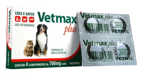Vetmax Plus Com 4 Comprimidos Display Vetnil