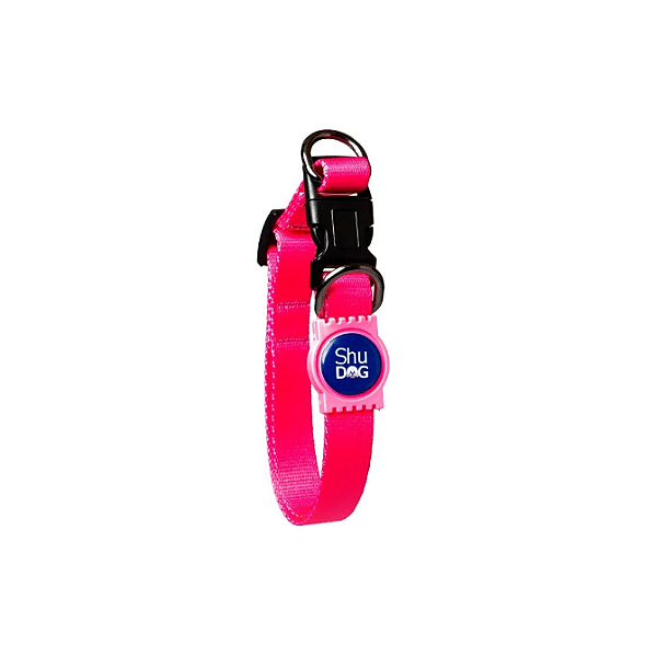 Shudog Coleira Impulso Rosa Neon M