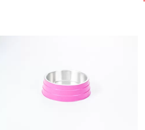 Comedouro Aluminio Pesado Gigante Rosa 3l