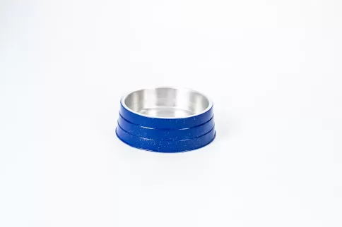 Comedouro Aluminio Pesado Grande Azul 1,75l