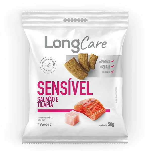 Petisco Avert Longcare Salmao E Tilapia 50g