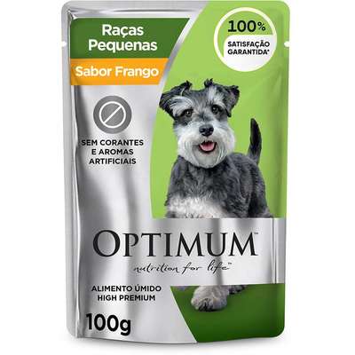 Optimum Cao Frango Sache 100g Raca Pequena