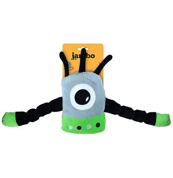 Mordedor Pelucia Astro Mostro Verde C/ Olhos Pretos