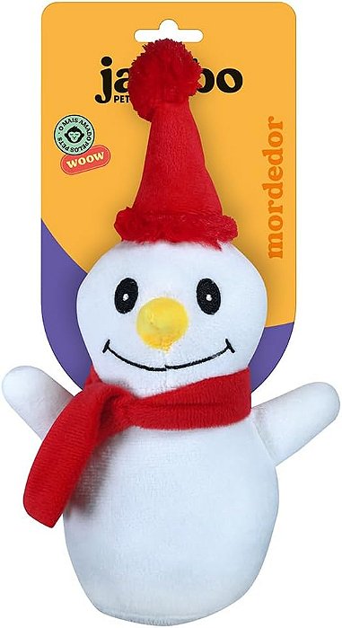 Mordedor Pelucia Boneco De Neve Jambopet