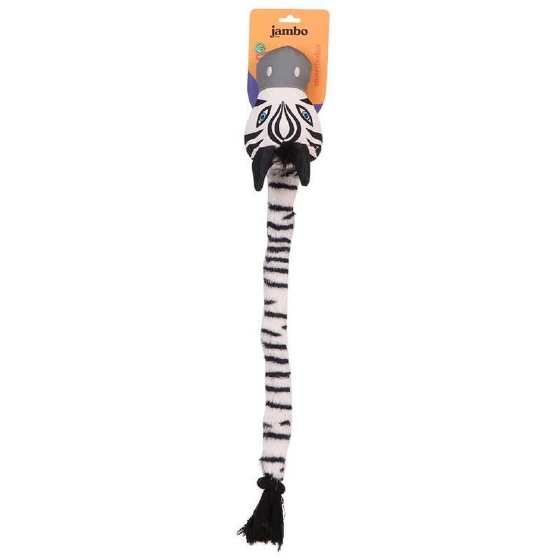 Mordedor Jambo Pelucia Tug Canvas Corda Zebra