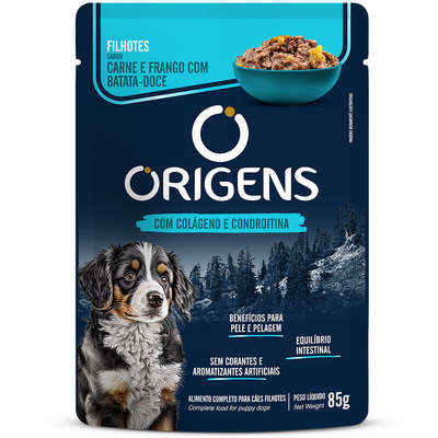 Sache Origens Caes Filhotes Carne/frango E Batata-doce 85g