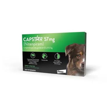 Antipulgas Capstar 57mg Para Caes De 11,4 A 57 Kg 1 Comprimido