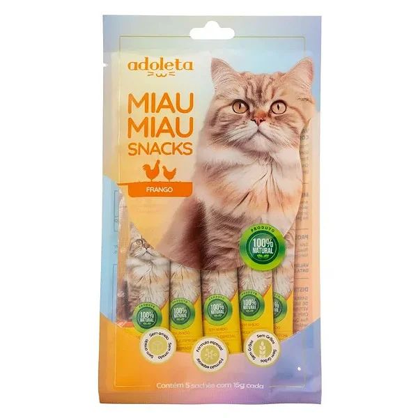 Adoleta Miau Miau Snacks Frango 5x15g