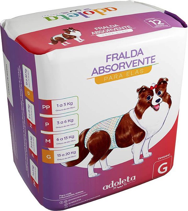 Fraldas Absorvente Adoleta Para Elas - Tam G