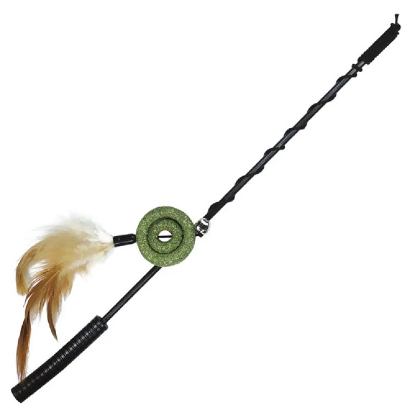 Brinquedo Roda Catnip Jambo Com Pena Único