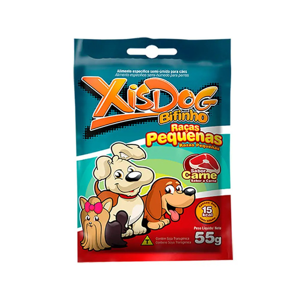 Petisco Bifinho XisDog Raças Pequenas Carne 55 g