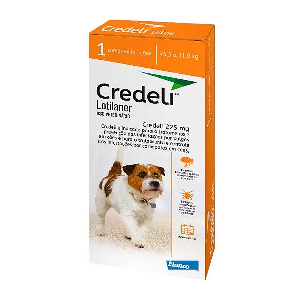 Credeli 05,5 a 11 Kg 225 mg com 1 Comprimidos