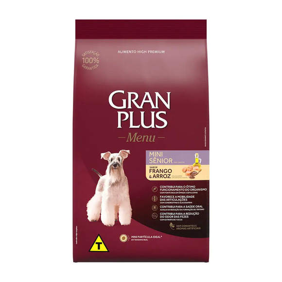 Granplus Menu Cao Senior Mi Granel 10,1kg .