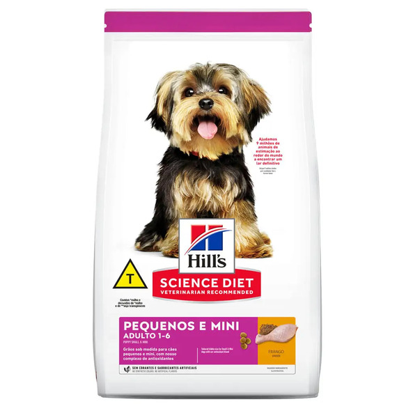 Ração Hills Science Diet Cães Adultos Pequenos e Mini Frango 6 kg