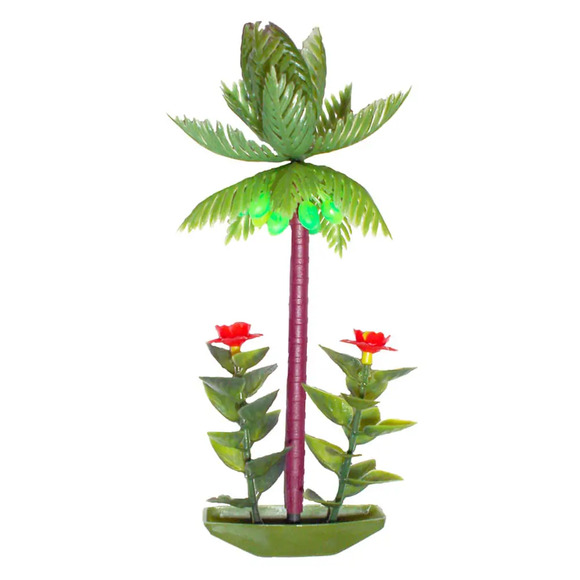 Planta Plástica para Aquário Coqueirinho Tudo Pet Único