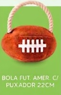 Pelucia Bola Fut. Amer. C/ Puxador 22cm