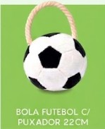 Pelucia Bola Futebol C/ Puxador 22cm