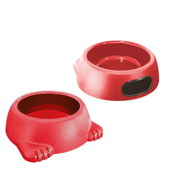 Comedouro Plástico Glamour Furacão Pet Vermelho 500 ml