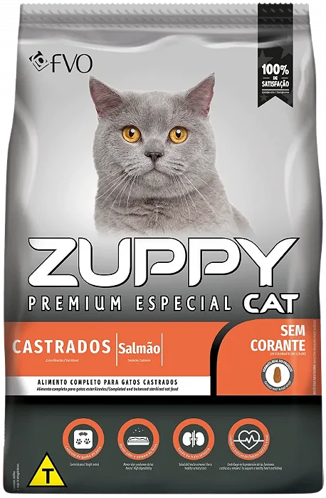 Zuppy Cat Castrado Salmao 10,1kg