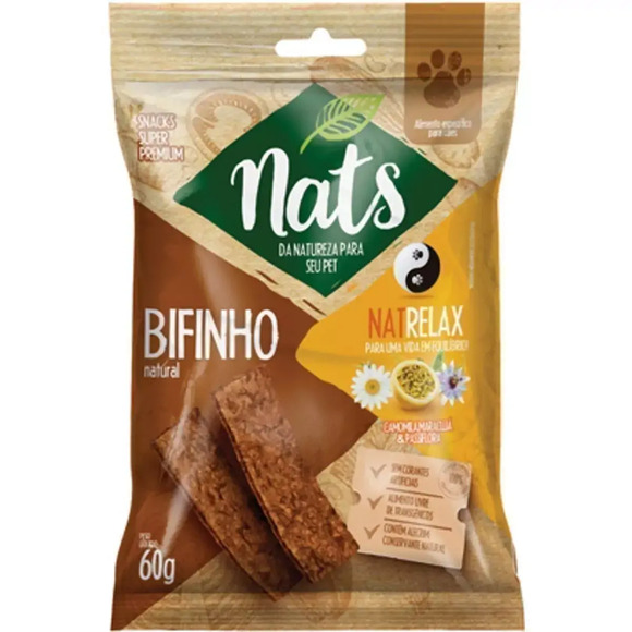 Snack Nats Bifinho Natural NatRelax 60g
