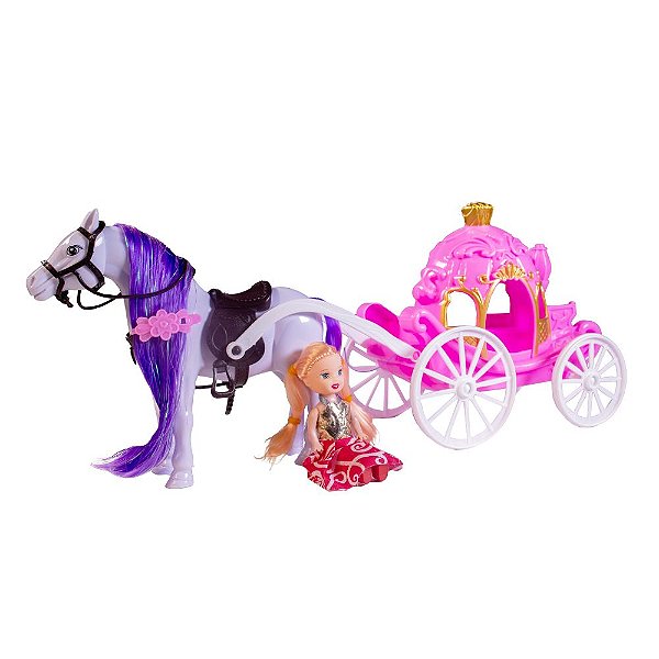 Linda Carruagem Com Boneca 99 Toys