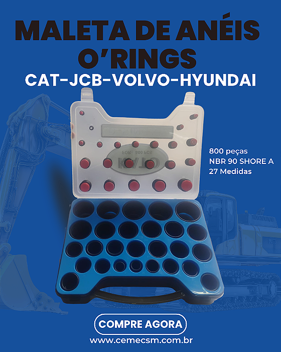KIT ANEIS ORINGS 90 SHORE A- 800 PEÇAS