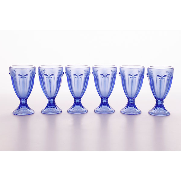 Jogo 06 taças água Borboleta azul – 240 ml