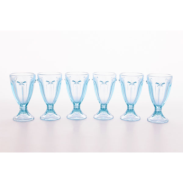Jogo 06 taças água Borboleta blue – 240 ml