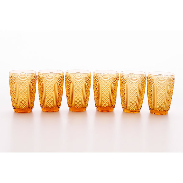 Jogo 06 copos h. Ball Paty – ambar 360 ml
