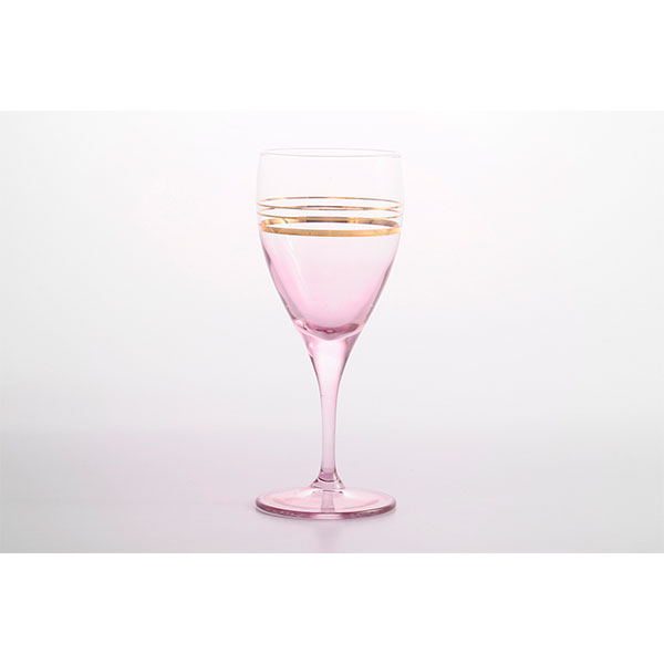 Conjunto 06 taças de vinho tinto - Rosa Luster