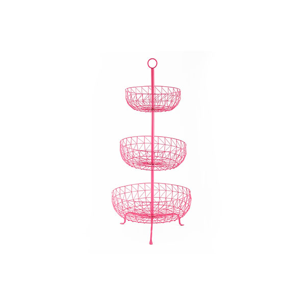 Fruteira de ferro 3 andares Levels Fancy Laces pink