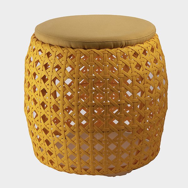 PUFF REDONDO AMARELO