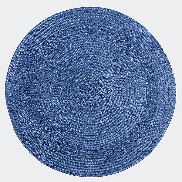 Lugar Americano Redondo em Polipropileno Azul Marinho 38 cm