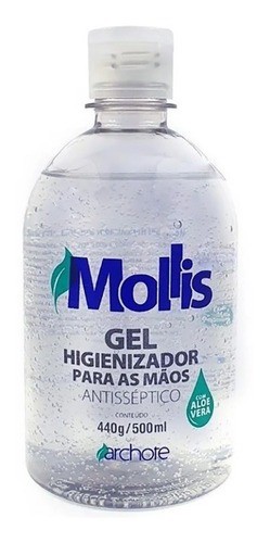 Álcool Gel  Para Mãos Mollis 440gr