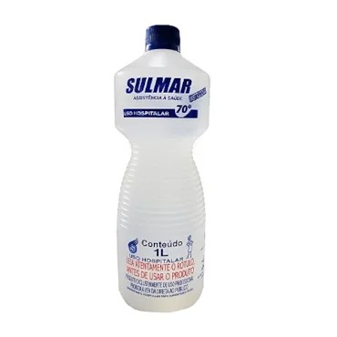 Álcool Líquido Antisséptico 70° Sulmar 1L