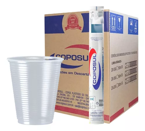 Copo Descartável 180ml Branco Caixa c/ 2.500 unidades Coposul