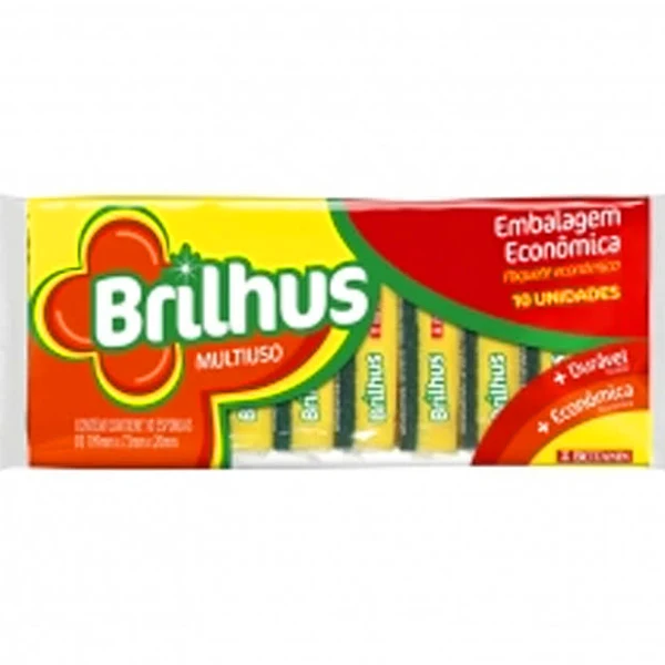 Esponja Multiuso Dupla Face Brilhus