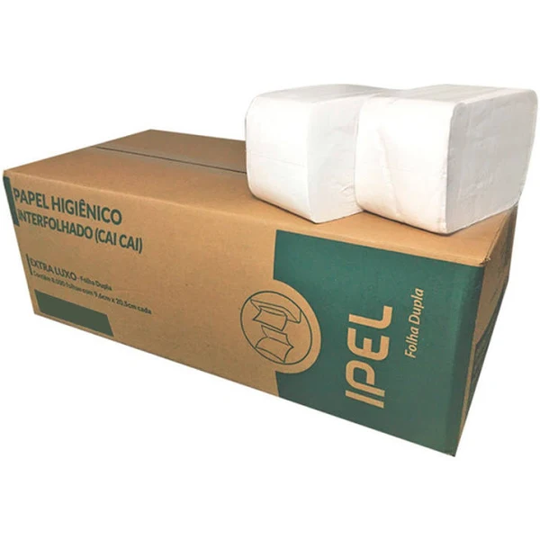 Papel Toalha 2 Dobras Folha Dupla Laminado 10x20cm PT 8000 FL Ipel
