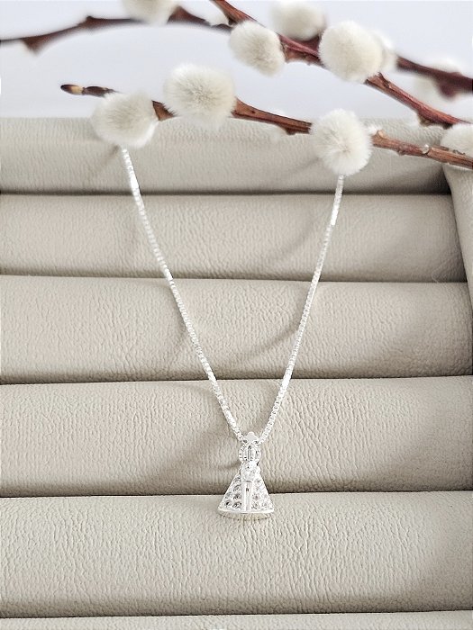 Colar com Pingente Nossa Senhora Aparecida Pequeno