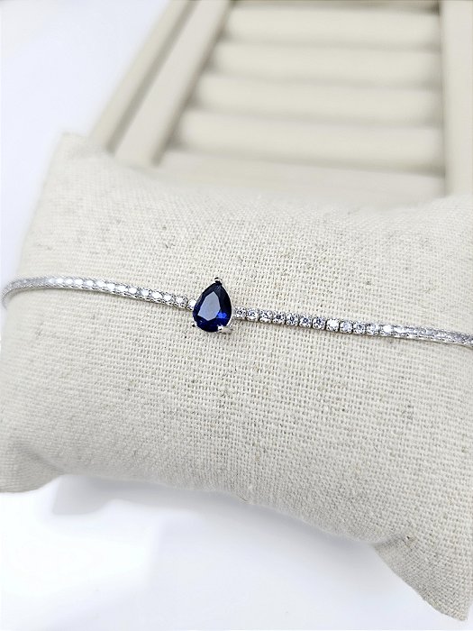 Pulseira Riviera gota azul escuro