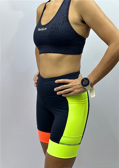 Bermuda Compress Max amarela/laranja