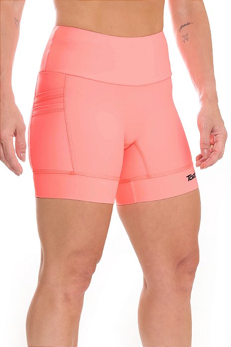 Short Feminino Multi Bolsos Coral